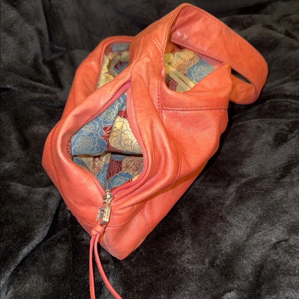 HOBO Bold Coral pink Leather Vintage Hobo Bag